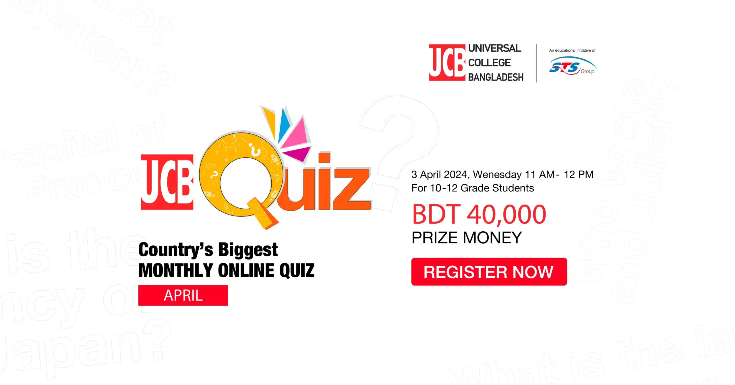 UCBD Monthly Online Quiz – April