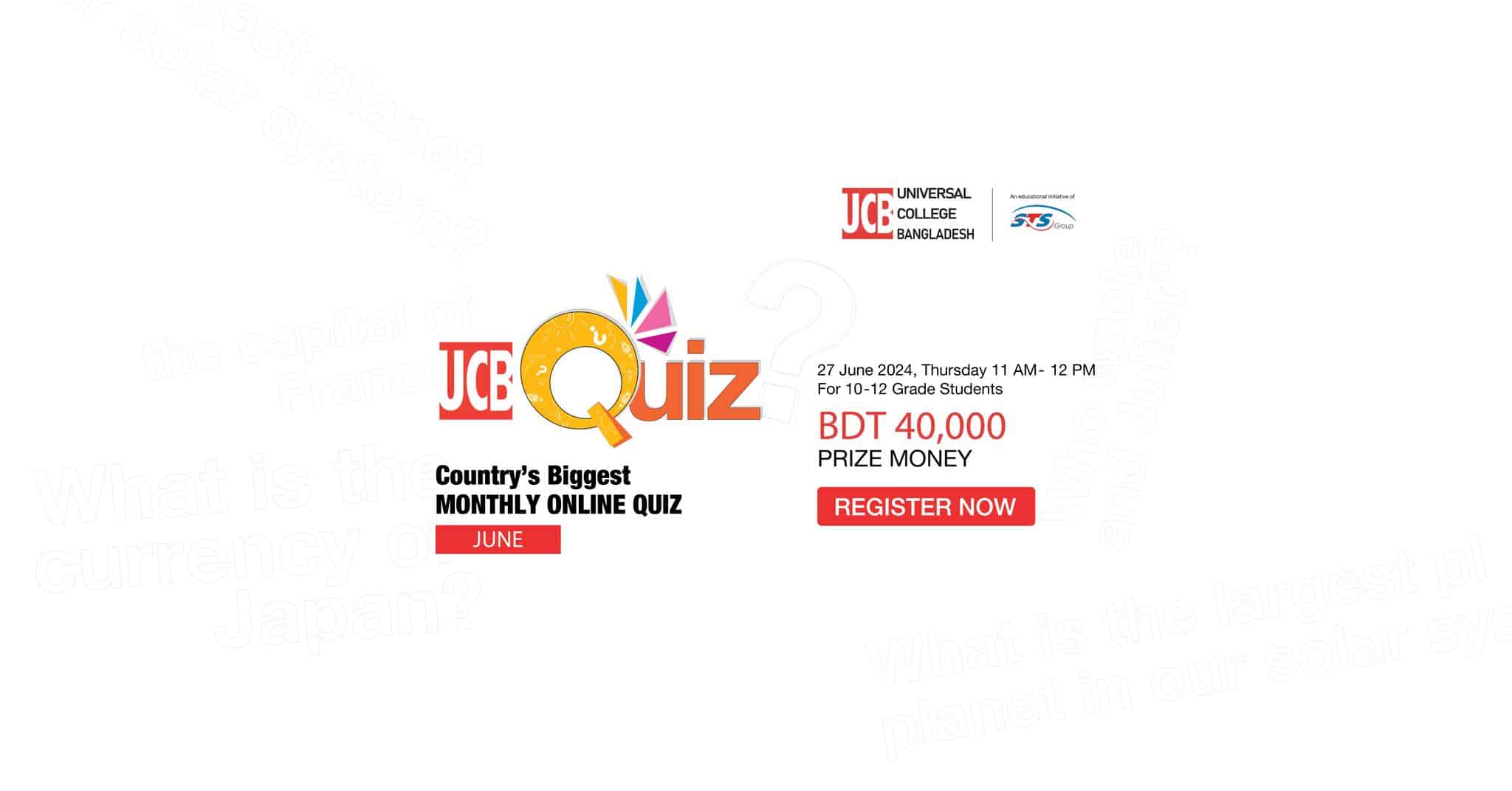 UCBD Monthly Online Quiz June