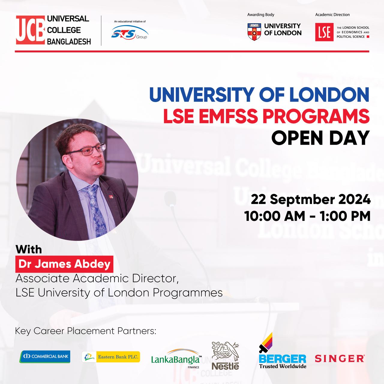 UoL London School of Economics EMFSS Programs Open Day